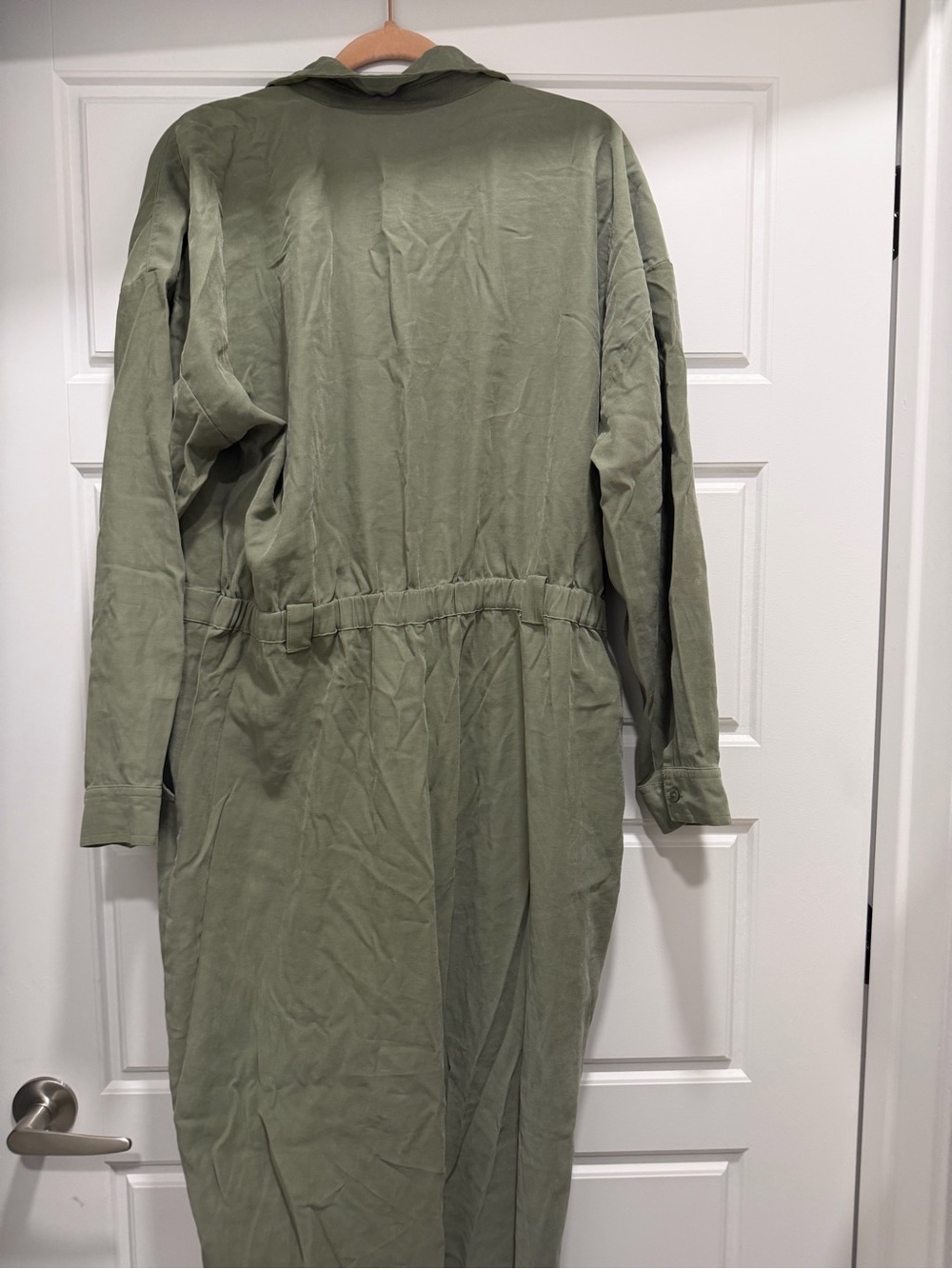 Nine West Utility Jumpsuit in Olive Green - Picture 2 of 6